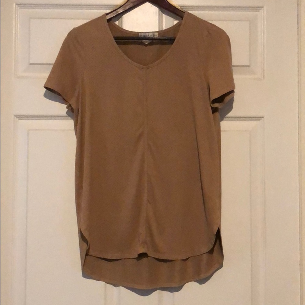 Tan suade top